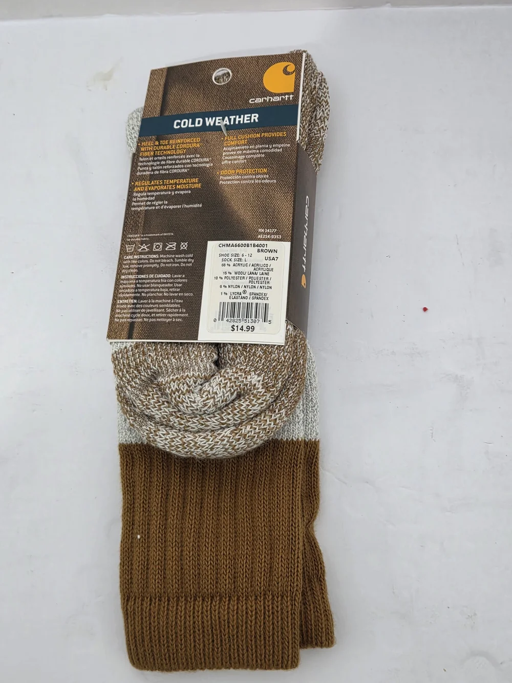 Men's Carhartt Cold Weather Boot Sock Size L NWT